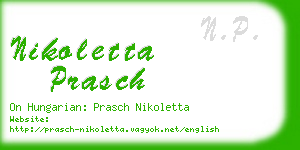 nikoletta prasch business card